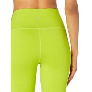 Core 10 Women's All Day Comfort 24" High-Waist 7/8 Crop Yoga Legging, Lime Green, Large