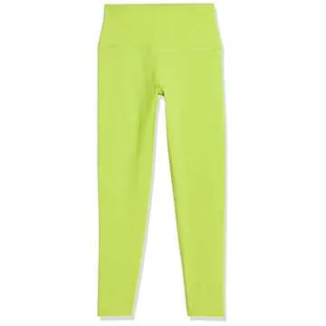 Core 10 Women's All Day Comfort 24" High-Waist 7/8 Crop Yoga Legging, Lime Green, Large