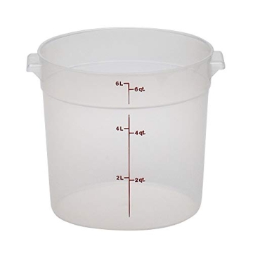 Cambro 6-Quart Round Food Storage Container - Perfect for Cooking & Baking! NSF Certified