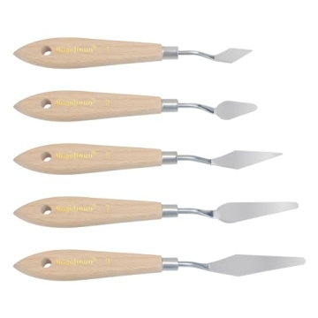 AebDerp 5 pcs Big Palette Knives for Oil, Canvas, Acrylic Painting Tool Set Oil Painting Spatula Sho...