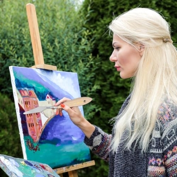 AebDerp 5 pcs Palette Knives Set for Oil & Acrylic Painting