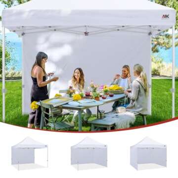 ABCCANOPY 10x10 Instant Canopy SunWall - Waterproof & UV Blocker