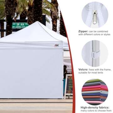 ABCCANOPY 10x10 Instant Canopy SunWall - Waterproof & UV Blocker