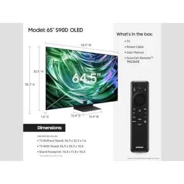 SAMSUNG 65-Inch OLED 4K HDR Smart TV with Dolby Atmos
