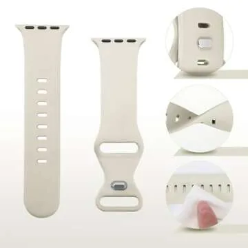 Tighesen Sport Bands Compatible with Apple Watch Band Ultra 2/Ultra SE Series 10/9/8/7/6/5/4/3/2/1 38mm 40mm 41mm 42mm 44mm 45mm 46mm 49mm S/M M/L for Women/Men Silicone iWatch Band