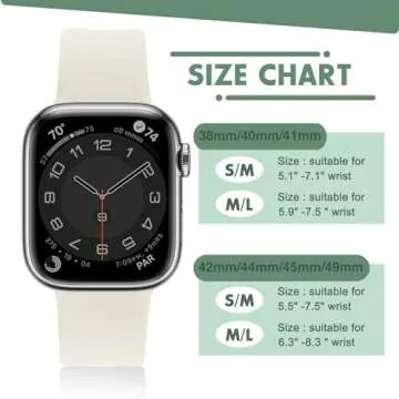 Tighesen Sport Bands Compatible with Apple Watch Band Ultra 2/Ultra SE Series 10/9/8/7/6/5/4/3/2/1 38mm 40mm 41mm 42mm 44mm 45mm 46mm 49mm S/M M/L for Women/Men Silicone iWatch Band