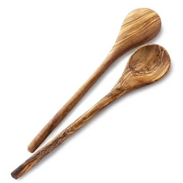 Forest Decor Wooden Spoons Set – Handcrafted Olive Wood Cooking Utensils for Kitchen Cooking