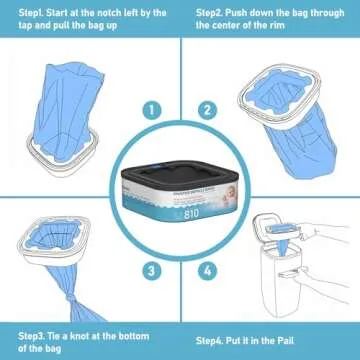Jumbo Square Diaper Genie Refills – 4 Pack, 810 Diapers Each
