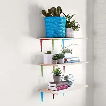 Ultra Hardware 96121 Shelf Brackets in Sleek Grey - Pack of 20 for Strong and Stylish Shelving