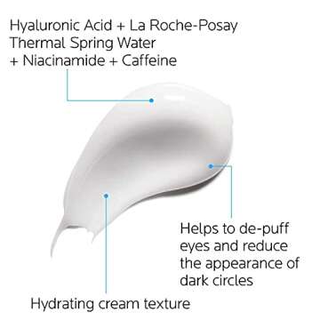 La Roche-Posay Hydraphase Intense Hyaluronic Acid Eyes, Reduces Under Eye Bags and Puffiness with Plumping Hydration, 0.5 Fl Oz