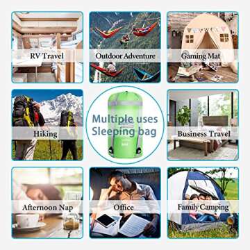 Sleeping Bag for Adults Kids Camping, 4 Season Warm Weather Waterproof Lightweight Sleeping Bag, Great for Outdoor Camping, Backpacking & Hiking Sleeping Bag