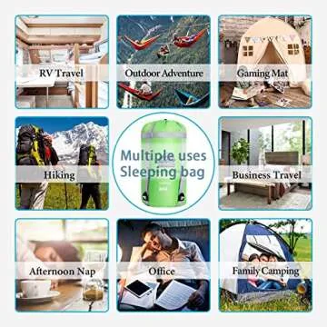 Sleeping Bag for Adults Kids Camping, 4 Season Warm Weather Waterproof Lightweight Sleeping Bag, Great for Outdoor Camping, Backpacking & Hiking Sleeping Bag