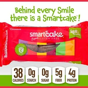 Smart Baking Company Smartcake, Vitamin C, Sugar Free, Gluten Free, Low Carb, Keto Dessert (Cinnamon, 16 CT)