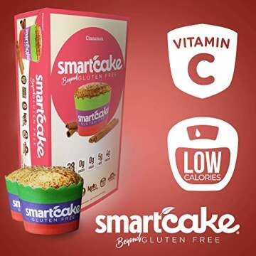 Smart Baking Company Smartcake, Vitamin C, Sugar Free, Gluten Free, Low Carb, Keto Dessert (Cinnamon, 16 CT)