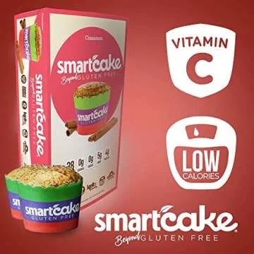 Smart Baking Company Smartcake, Vitamin C, Sugar Free, Gluten Free, Low Carb, Keto Dessert (Cinnamon, 16 CT)