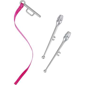 Barbie Careers Fashion Doll & Accessories, Rhythmic Gymnast with Blonde Hair & Brown Eyes Wearing Shimmery Leotard with Baton & Ribbon