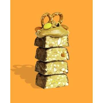 Anabar Protein Bar, The Protein-Packed Candy Bar, World's Best Tasting Protein Bar, No Sugar Alcohols, Real Food, Amazingly Delicious, 20 Grams of Protein (12 Bars, Variety Pack)