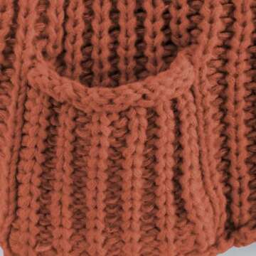 Hixiaohe Womens Crochet Chunky Knit Top Sleeveless Button Down Crop Tops Trendy Cardigan Sweater Vest for Women with Pockets(Brick-Red,L)