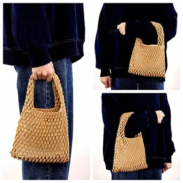 Ayliss Women Mini Crochet Clutch Handbag for Beach & Party