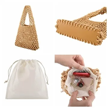 Ayliss Women Mini Crochet Clutch Handbag for Beach & Party