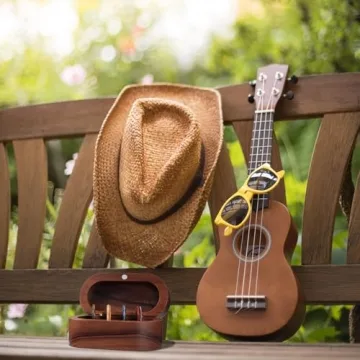 Walnut Guitar Plectrum Holder with Plectrums & Box