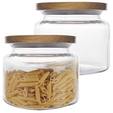 Stylish Anchor Hocking Glass Jars with Wooden Lids
