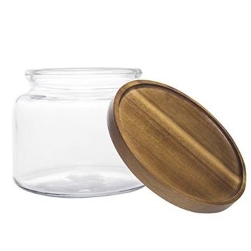 Stylish Anchor Hocking Glass Jars with Wooden Lids