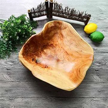 Unique Hand-Carved Wood Bowl for Serving and Decor