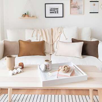 MONDAY MOOSE Decorative Throw Pillow Covers Cushion Cases, Set of 4 Soft Velvet Modern Double-Sided ...