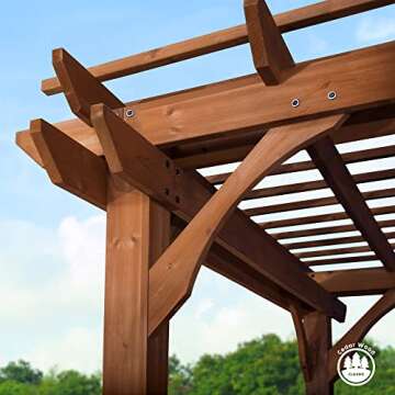 Beaumont Cedar Wood Pergola Kit - Durable Outdoor Shade Solution