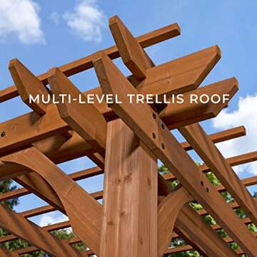 Beaumont Cedar Wood Pergola Kit - Durable Outdoor Shade Solution