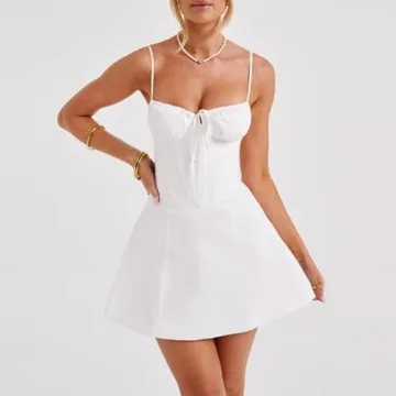 Bowanadacles Women’s Spaghetti Straps Mini Dress Summer