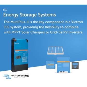 Victron Energy MultiPlus-II 2X Pure Sine Wave Inverter Charger for 120 amp Battery, 120V, 3000VA 12-Volt