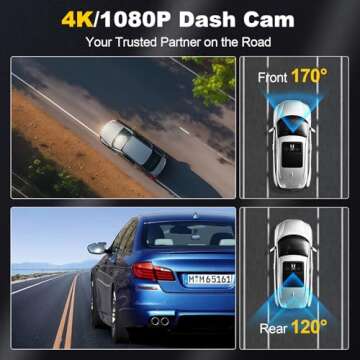 4K Dual Dash Cam with WiFi - Front & Rear Recording