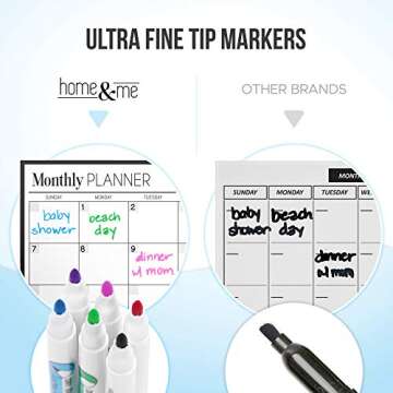 Cinch! Magnetic Calendar Bundle of 3 - Monthly, Weekly, Daily Planning Dry Erase Boards for Fridge - Magnetic Fridge Calendar Whiteboard Set with 6 Fine Tip Markers, Large Eraser, and Magnets