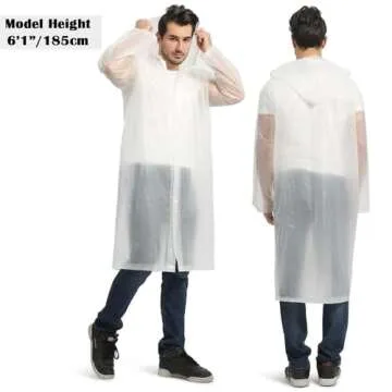 Opret EVA Reusable Rain Ponchos for Adults - 2 Pack
