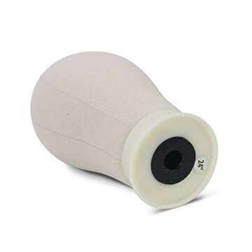 EERYA Canvas Block Head 24 Inch Wig Head for Styling