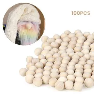 Unfinished Natural Wood Balls Wooden Spheres, Hardwood Balls Wooden Round Balls for DIY Craft Projects Jewelry Making Arts Design (100 Pcs, 20mm)