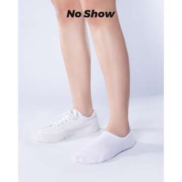IDEGG Women and Men No Show Socks Low Cut Anti-slid Athletic Running Novelty Casual Invisible Liner ...