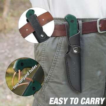 FLISSA 9" Fixed Blade Knife, D2 Steel Hunting Knife for Camping, Outdoor, Bushcraft and Survival, Micarta Handle, Leather Sheath Included, Christmas Gifts for Husband, Father, Friend