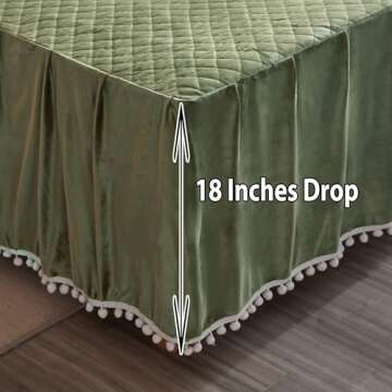 LIFEREVO Luxury Velvet Bed Skirt & Fitted Sheet Set