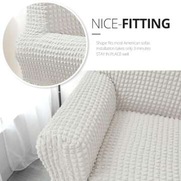 Elevate Your Space with NICEEC Armchair Slipcover Ivory