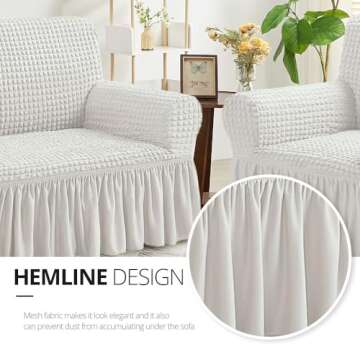 Elevate Your Space with NICEEC Armchair Slipcover Ivory