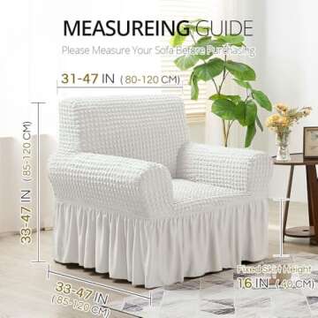Elevate Your Space with NICEEC Armchair Slipcover Ivory