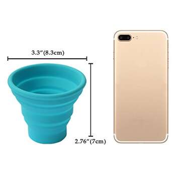 Ecoart Silicone Collapsible Travel Cup for Outdoor Camping and Hiking (1 Pack) (Blue)