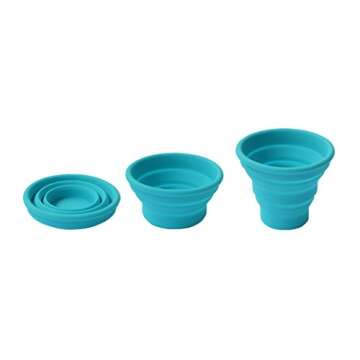Ecoart Silicone Collapsible Travel Cup for Outdoor Camping and Hiking (1 Pack) (Blue)