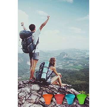 Ecoart Silicone Collapsible Travel Cup for Outdoor Camping and Hiking (1 Pack) (Blue)