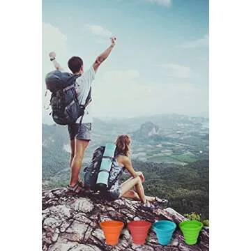 Ecoart Silicone Collapsible Travel Cup for Outdoor Camping and Hiking (1 Pack) (Blue)