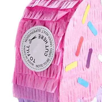 BLUE PANDA Ice Cream Pinata for Birthday Decorations, Summer Party Supplies - Paper Ice Cream Theme Pinata 16.4 x 7.6 x 2.9 In