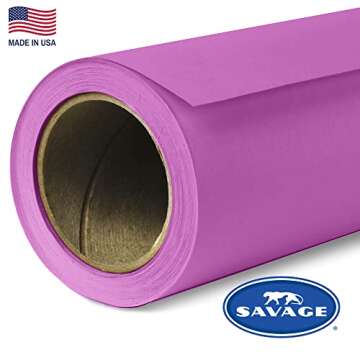 Savage Seamless Paper Photography Backdrop - Color #91 Plum, Size 107 Inches Wide x 36 Feet Long, Ba...